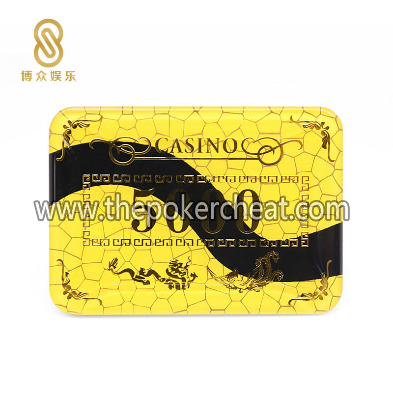 高温网状龙凤烫金亚克力筹码 水晶塑料扑克防伪筹码币 百家乐筹码