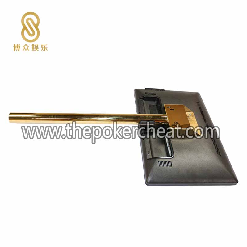 厂家全新定制豪华版钛金黄色显示器支架 娱乐系统高清液晶显示屏扑克台桌承托支架