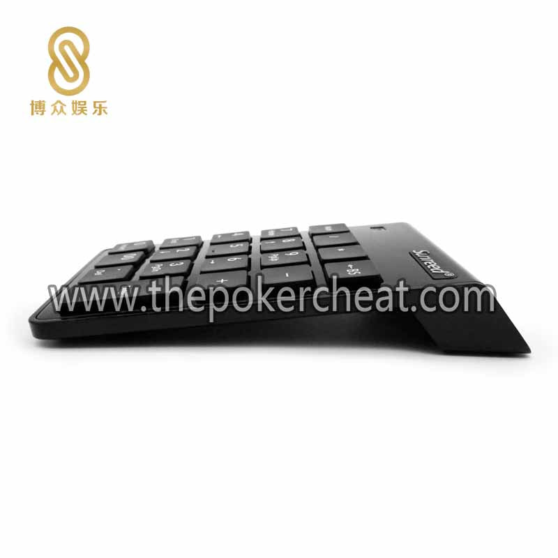 全黑色扑克台桌路单系统专用无线键盘 USB便捷手动输入专业静音小键盘