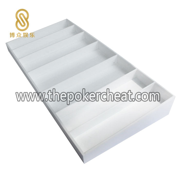 全新优质环保亚克力筹码盘 白色ABS塑料德州防伪筹码币台面筹码盒配件