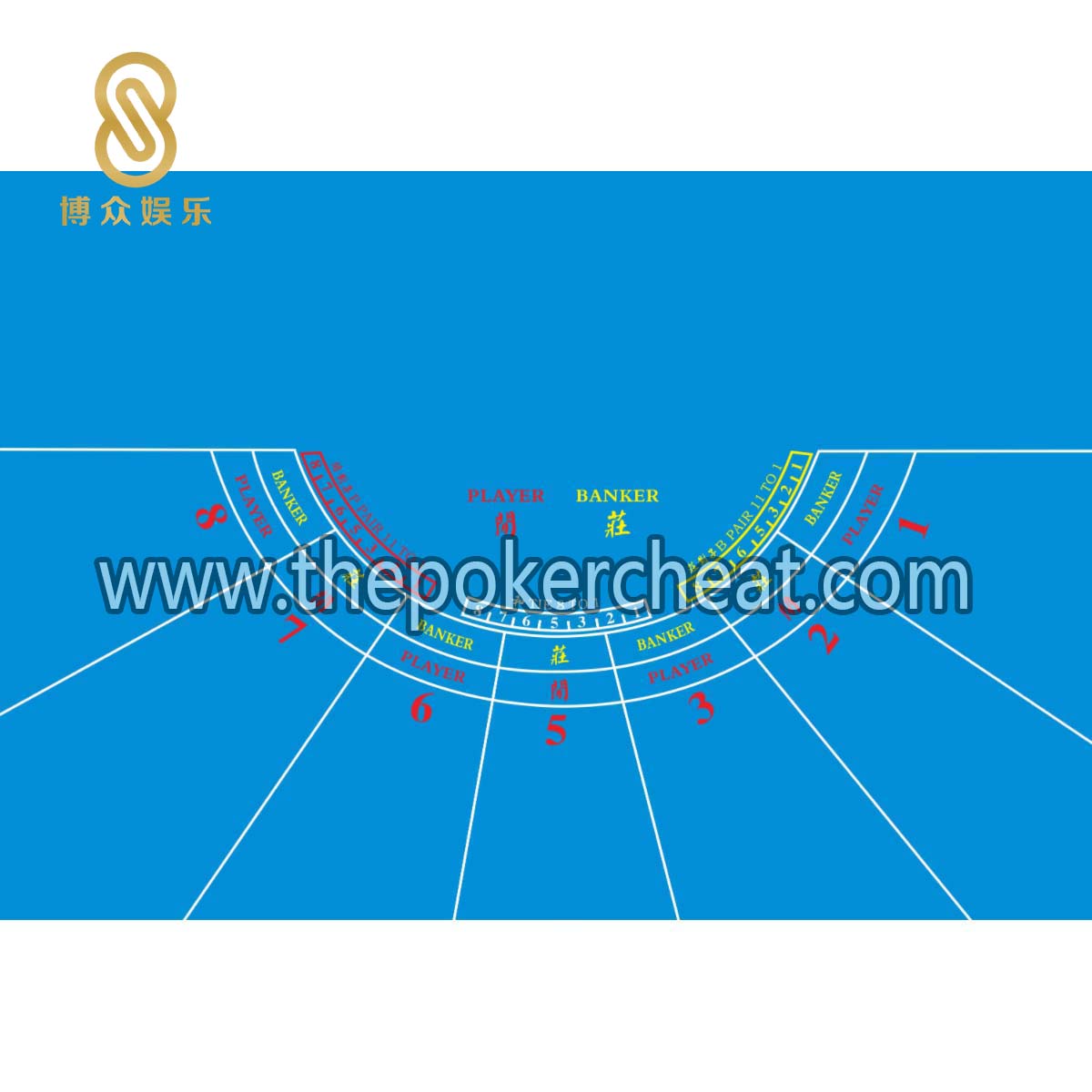 半圆形百乐 绿色6位无4专业防水游戏桌布 厂家定做德州扑克龙 虎桌布现货支持批发