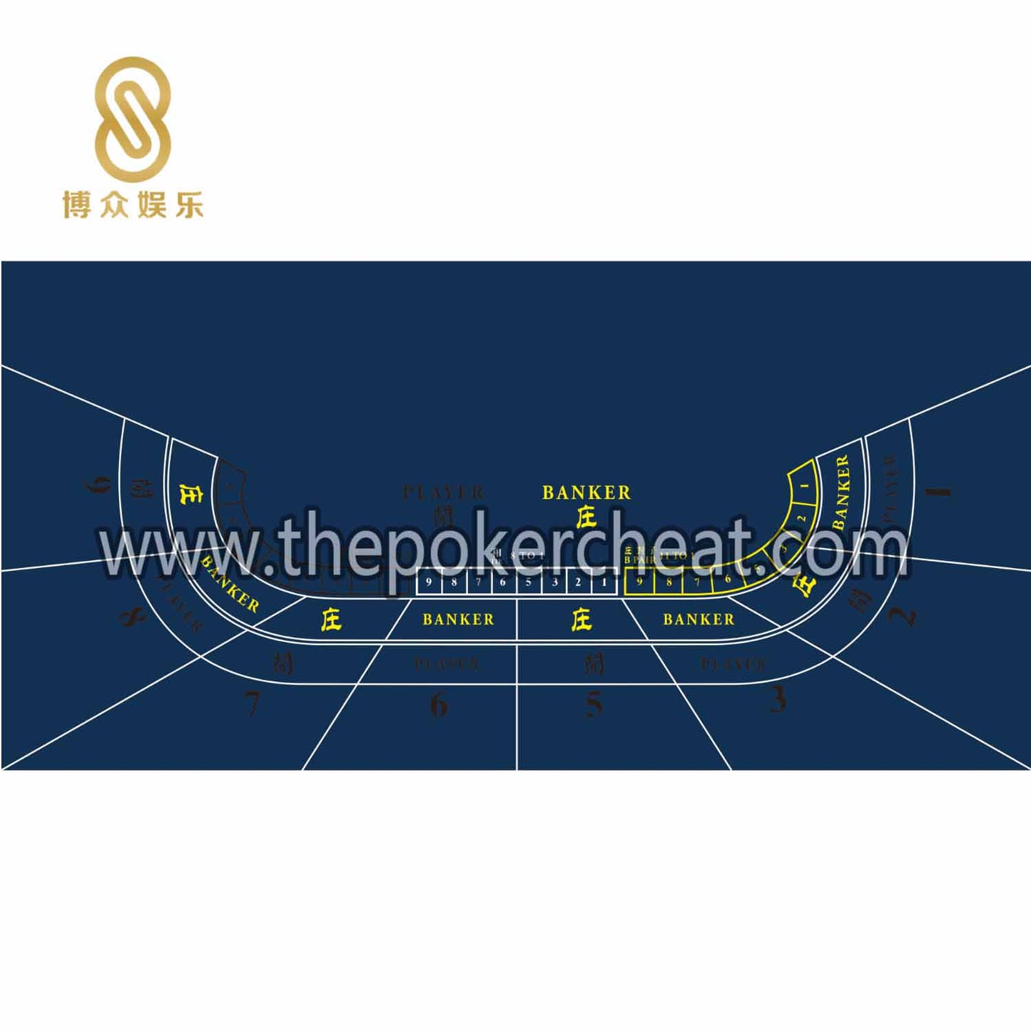 9位百乐德州红色印刷图案 扑克纸牌桌布认证厂家 专业防水台布