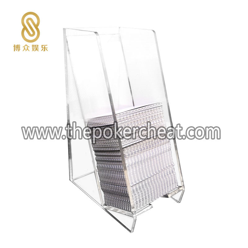 全透明水晶加厚亚克力8副纸牌销牌架 厂家定制滚轴扑克牌废牌盒扑克台桌定制