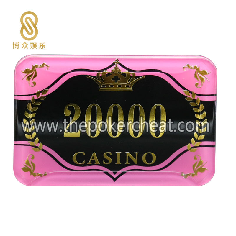 复古麦穗皇冠烫金亚克力筹码 厂家个性定制扑克紫光防伪 百家乐 筹码片