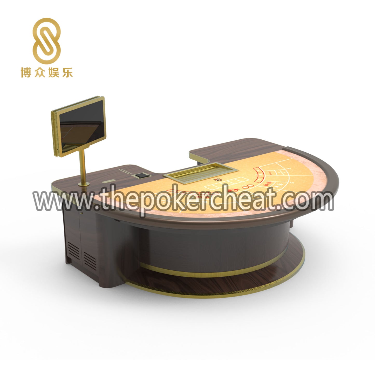 厂家个性设计东南亚风格扑克台桌 半圆百乐德州纸牌游戏棋牌桌厂家现货可定制