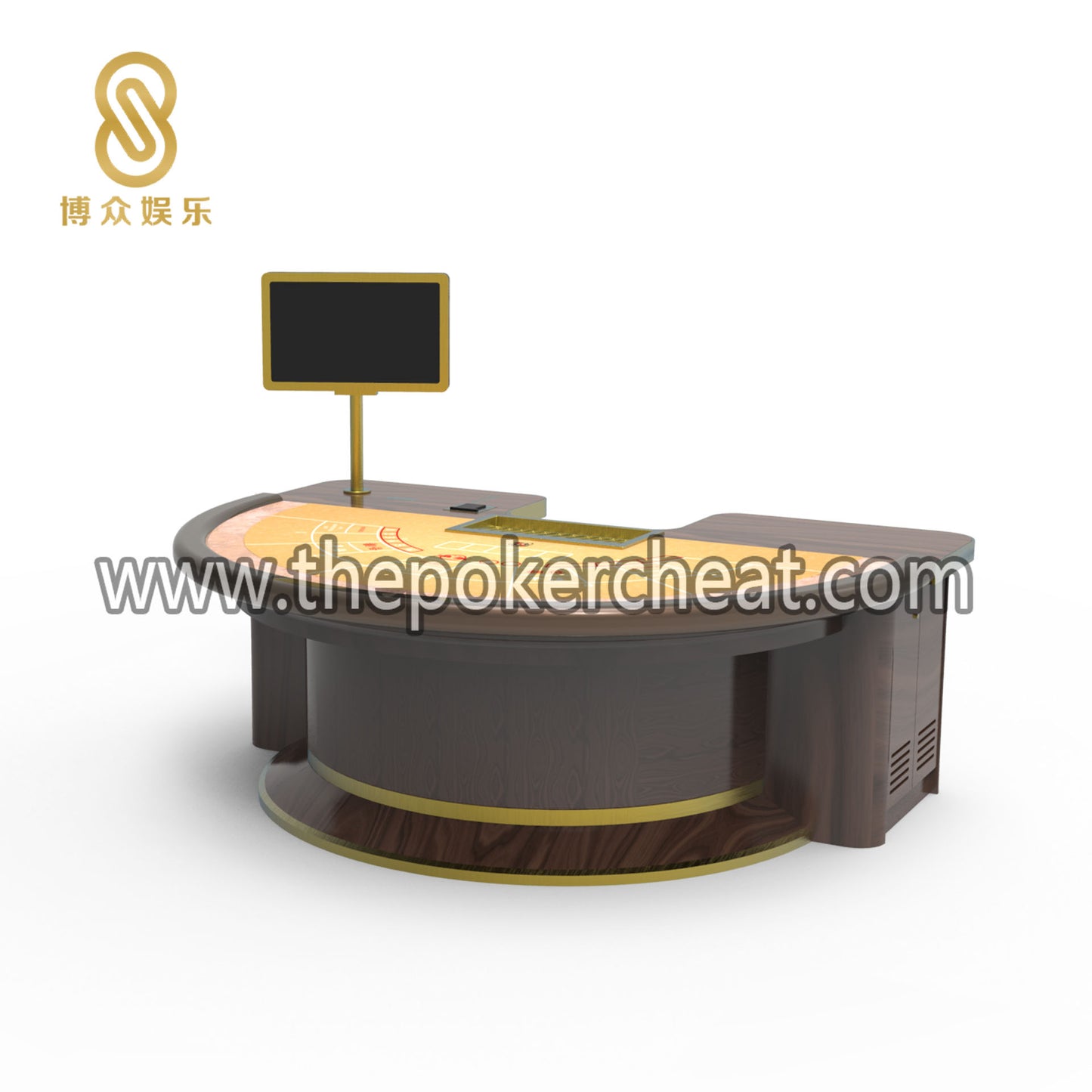 厂家个性设计东南亚风格扑克台桌 半圆百乐德州纸牌游戏棋牌桌厂家现货可定制