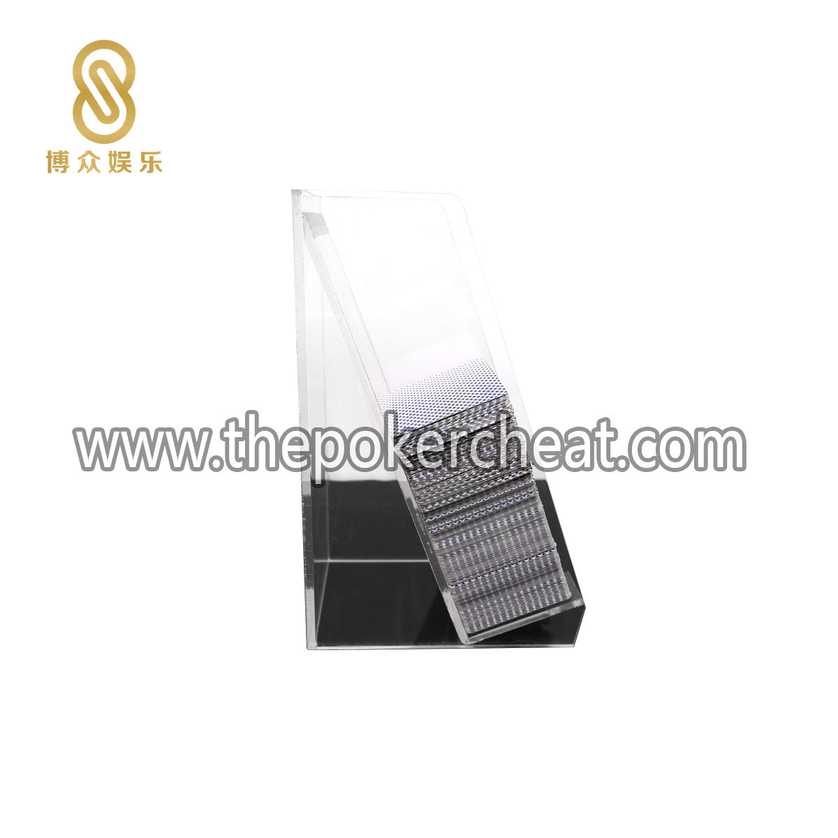 全透明水晶加厚亚克力8副纸牌销牌架 厂家定制滚轴扑克牌废牌盒扑克台桌定制
