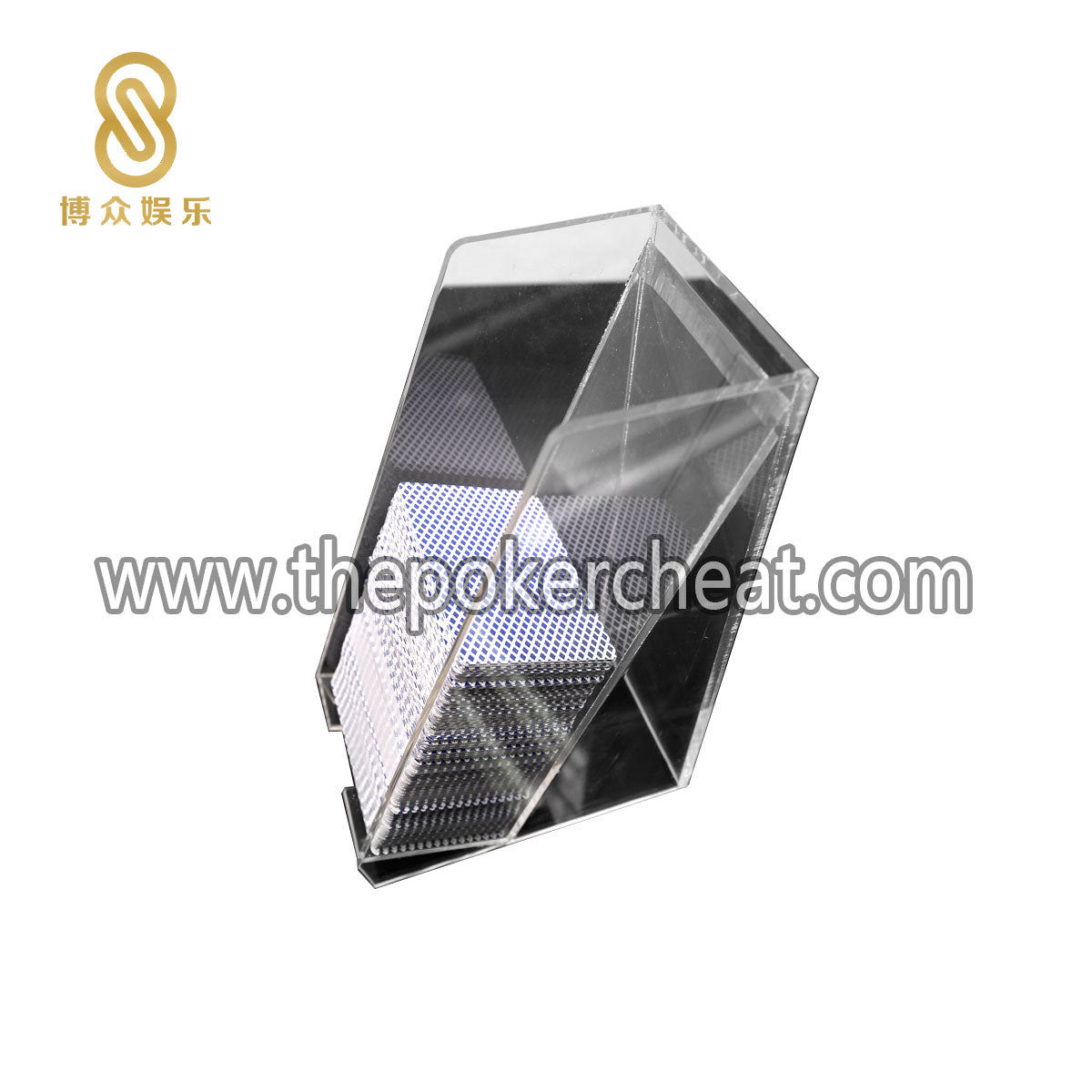 全透明水晶加厚亚克力8副纸牌销牌架 厂家定制滚轴扑克牌废牌盒扑克台桌定制