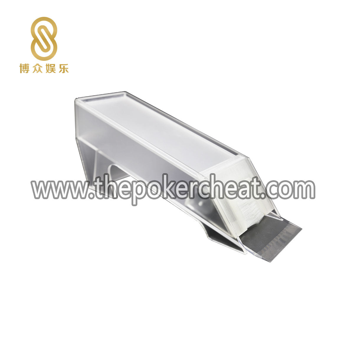 厂家定制磨砂亚克力发牌器 出牌口白色软毛8副纸牌发牌靴