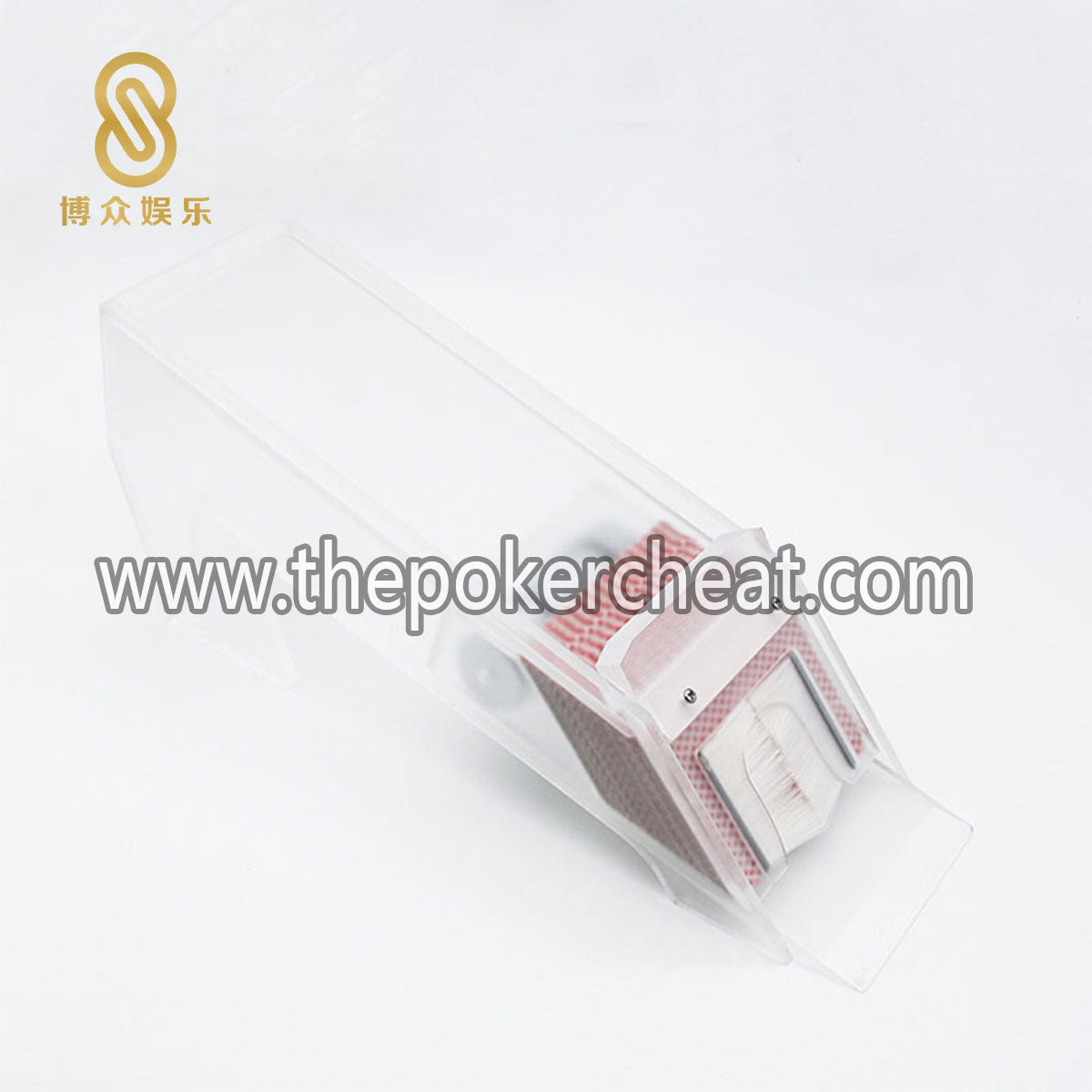 厂家定制磨砂亚克力发牌器 出牌口白色软毛8副纸牌发牌靴