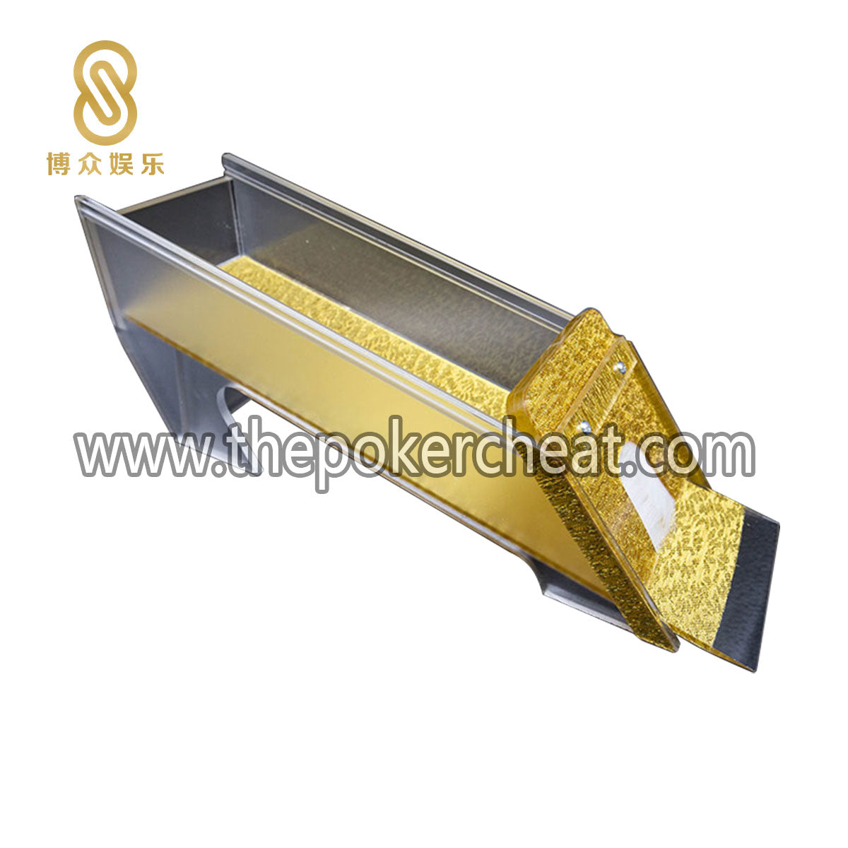 百乐德州俱乐部个性定制磨砂亚克力金丝发牌器 厂家定做半透明8副标准发牌靴