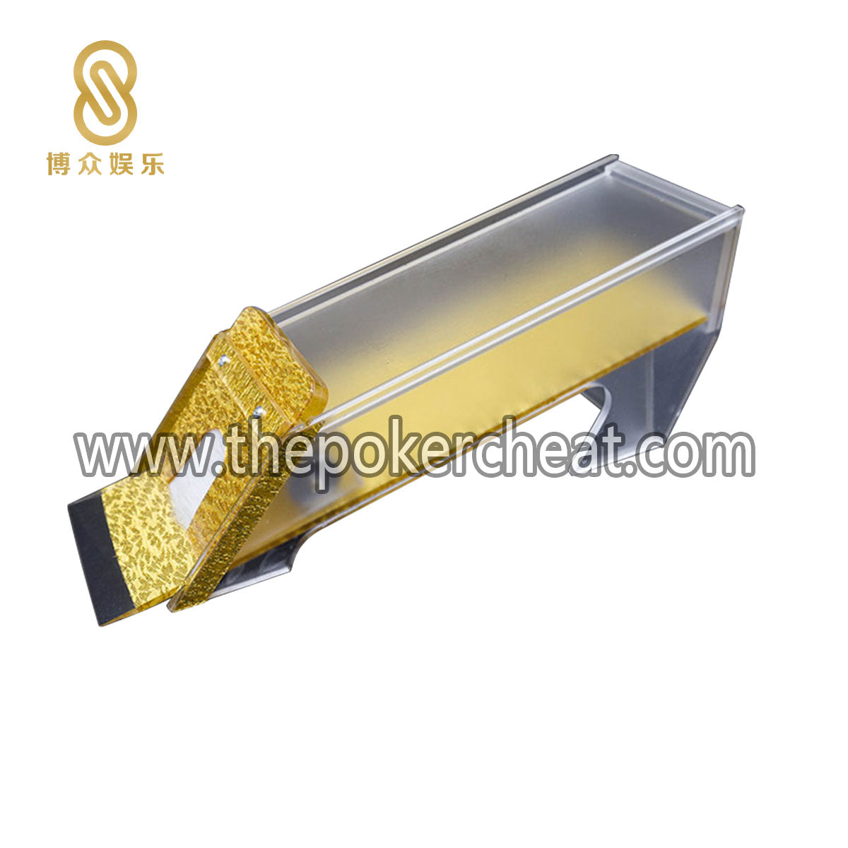 百乐德州俱乐部个性定制磨砂亚克力金丝发牌器 厂家定做半透明8副标准发牌靴