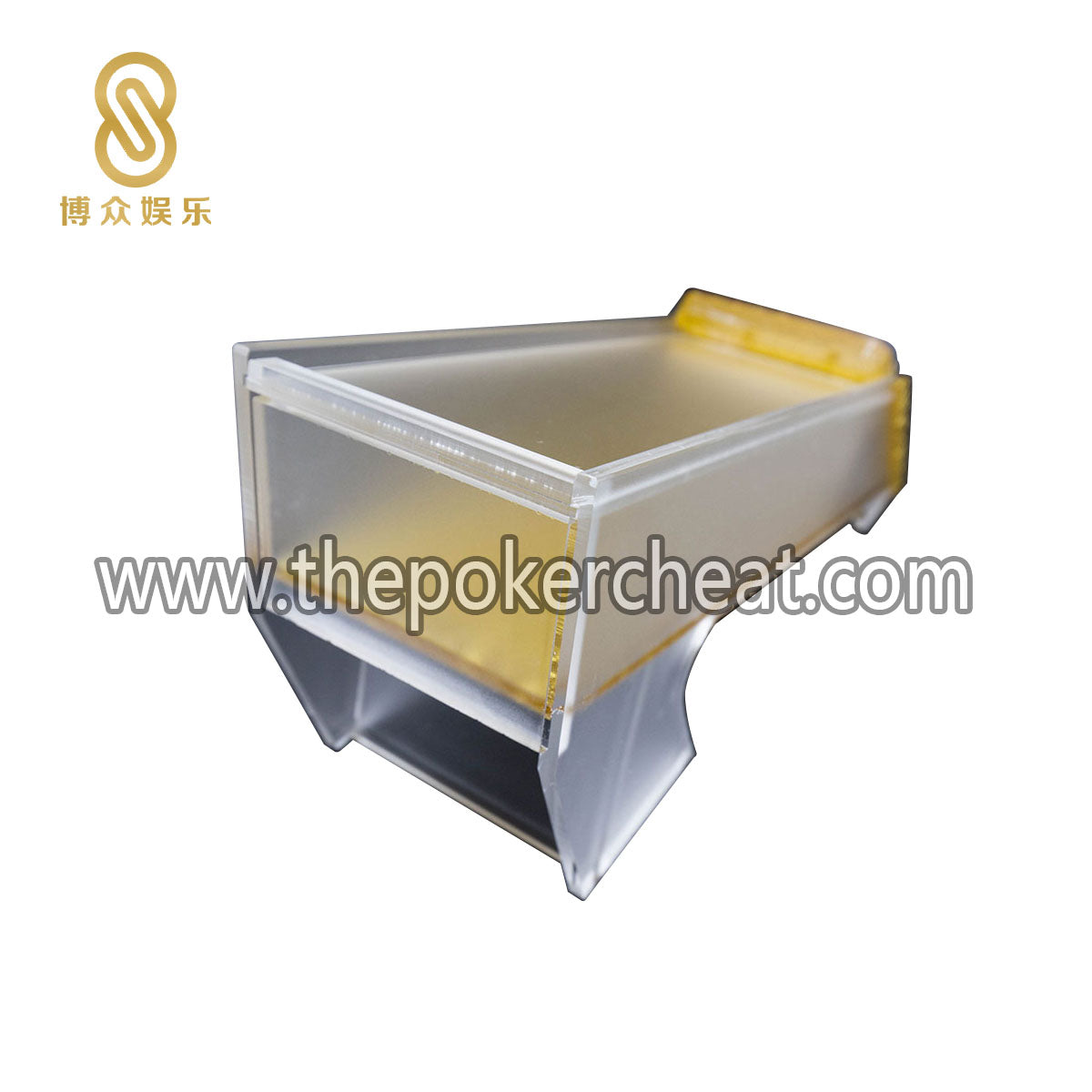 百乐德州俱乐部个性定制磨砂亚克力金丝发牌器 厂家定做半透明8副标准发牌靴