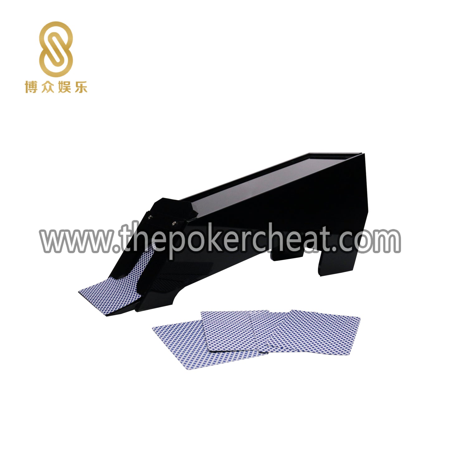 全黑色加厚亚克力8副纸牌发牌器 厂家定制扑克比赛标准塑料发牌靴支持定做