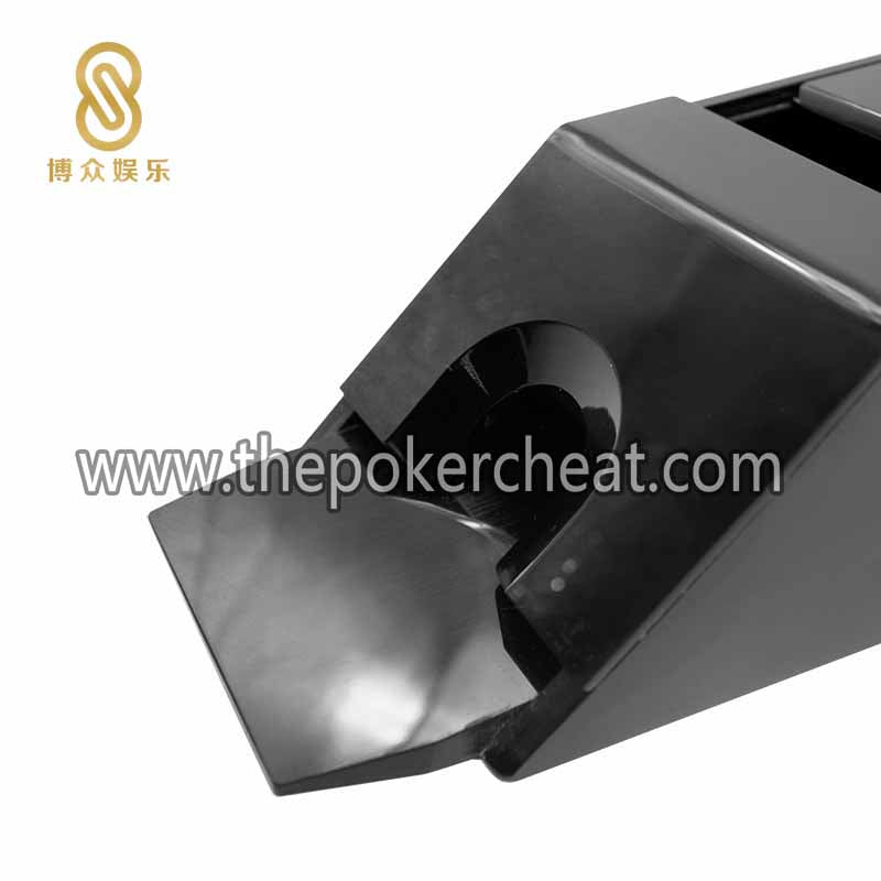 全黑色高脚封闭发牌器 标准娱乐台桌纸牌游戏8副扑克发牌靴 台面配件