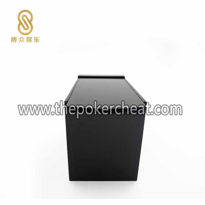全黑色高脚封闭发牌器 标准娱乐台桌纸牌游戏8副扑克发牌靴 台面配件