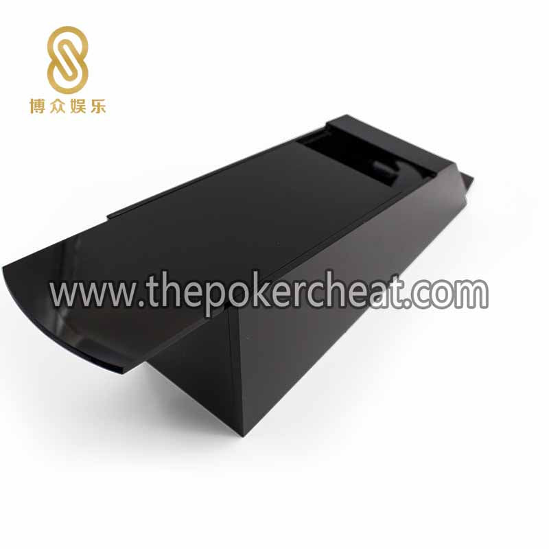 全黑色高脚封闭发牌器 标准娱乐台桌纸牌游戏8副扑克发牌靴 台面配件