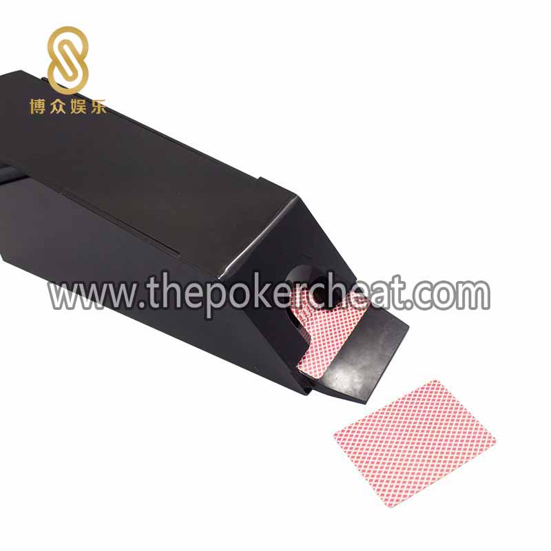 全黑色高脚封闭发牌器 标准娱乐台桌纸牌游戏8副扑克发牌靴 台面配件