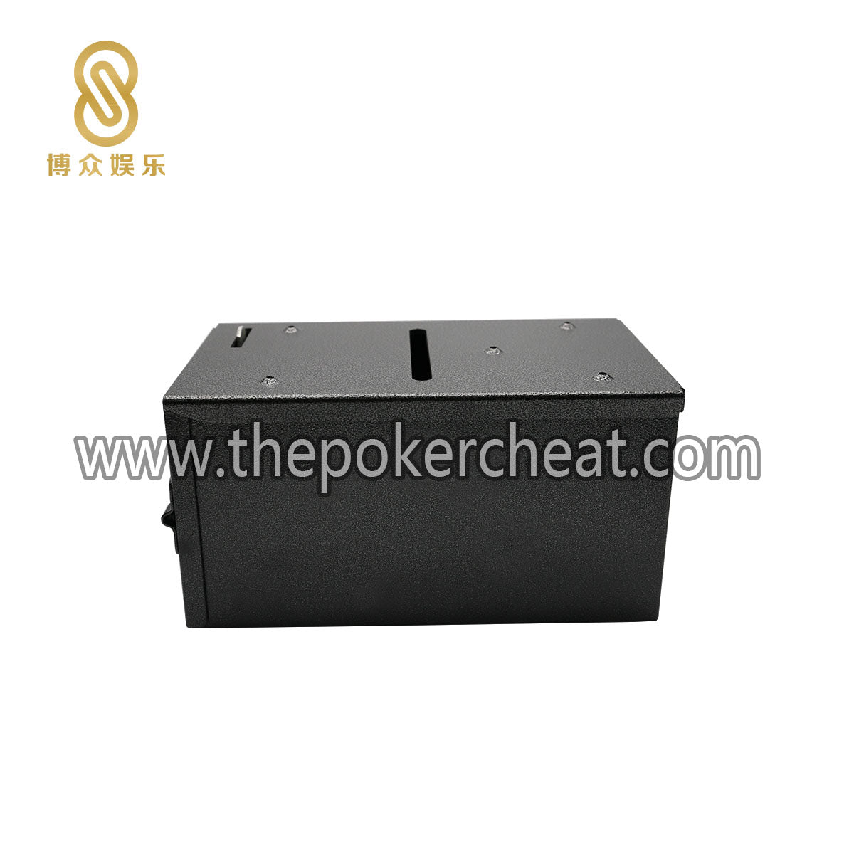 工业级金属铁质钱钞投币箱 娱乐台桌百家乐游戏台面装配小费筹码币带锁钱箱配件